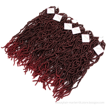 JIAJIA Ombre Faux locs Hair Pre Looped Crochet Hair